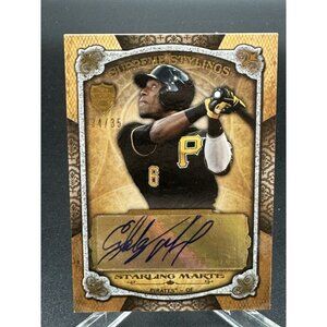 2013 Topps Supreme Supreme Stylings Auto Gold /35 Starling Marte #SS-SM Auto